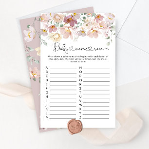 Papier Bloom fleur sauvage bébé jeu de baby shower de rac