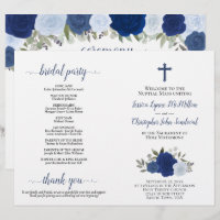 Blue Boho Roses do-it-yourself Pold Catholic Weddi