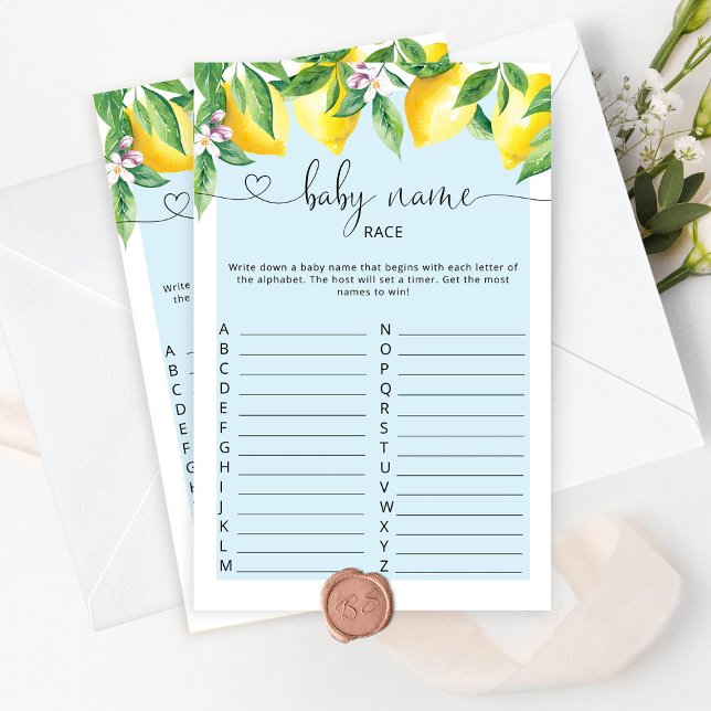 Papier Blue citron Baby jeu de race (Créateur téléchargé)