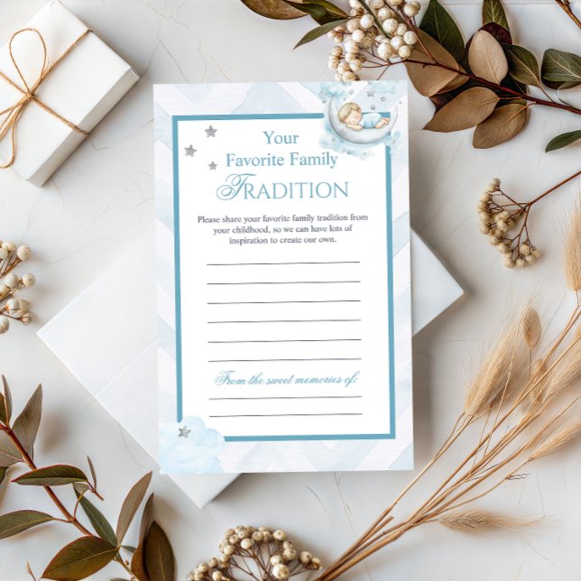 Papier Blue Crown Family Tradition Baby Shower Advice (Créateur téléchargé)