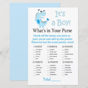 Papier Blue Dinosaur Ce qui est dans votre jeu de sacs à 