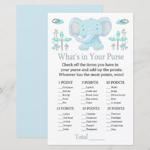 Papier Blue elephant Qu'est-ce qu'il y a dans votre sac à