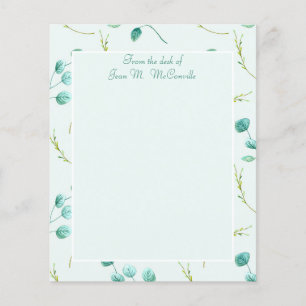 Papier Blue Eucalyptus Stations personnelles ou professio