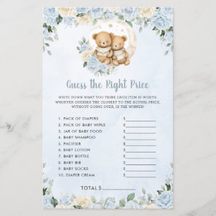 Papier Blue Floral Baby Bears Twin Guess Prix juste Jeu