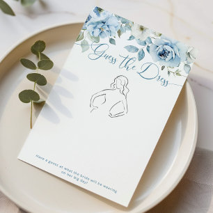 Papier Blue floral Guess la robe nuptiale jeu de douche