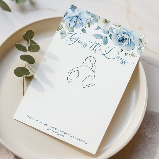 Papier Blue floral Guess la robe nuptiale jeu de douche (Créateur téléchargé)