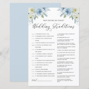 Papier Blue Floral Traditions Mariages Fête des mariées J