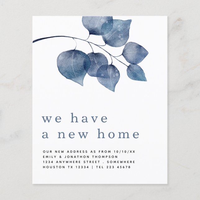 PAPIER | Blue Folies Neue Zuhause-Adresse Details (Vorne)