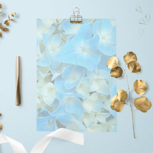 Papier Blue French Hydrangea Floral Stationery Paper