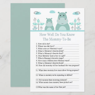 Papier Blue Hippo Comme vous connaissez bien le baby show
