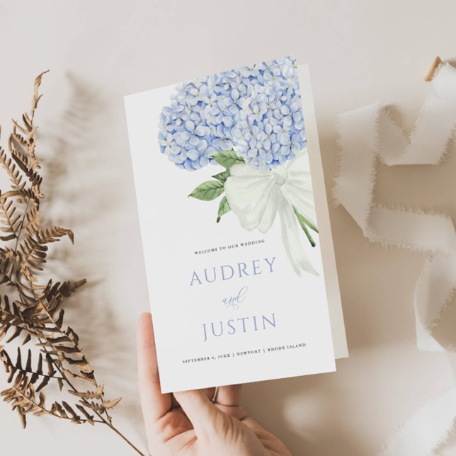 Papier Blue Hydrangea Blooms Thick Paper Program (Créateur téléchargé)