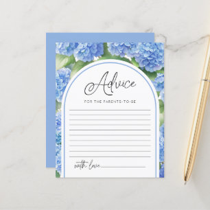 Papier Blue Hydrangea Fleurs Conseils Parents Baby shower