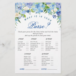 Papier Blue Hydrangea Floral Fête des mariées Jeu