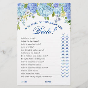 Papier Blue Hydrangea Green Fête des mariées Jeu