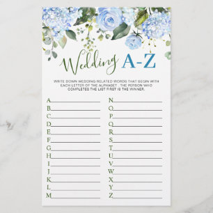 Papier Blue Hydrangea Green Fête des mariées Jeu
