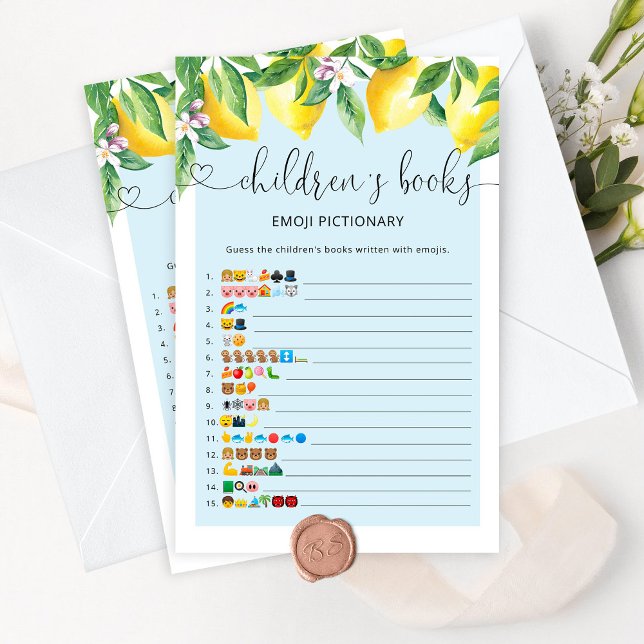 Papier Blue Lemon livres pour enfants émoticônes jeu pict (Créateur téléchargé)