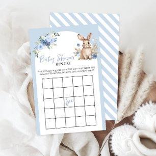 Papier Blue Little Bunny Boho Baby Boy Douche Jeu Bingo