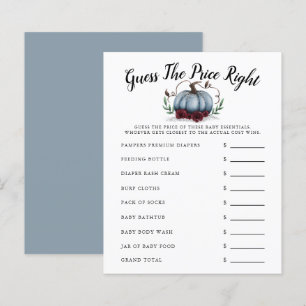 Papier Blue Little Citrouille Baby shower Devine Le Prix