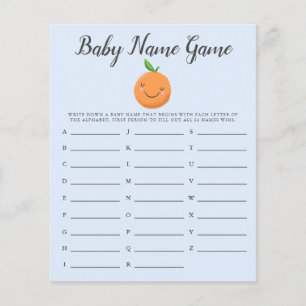 Papier Blue Little Cutie Baby Name Shower Jeu