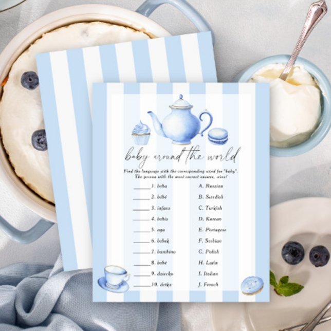 Papier Blue tea party - Baby autour du monde jeu (Créateur téléchargé)