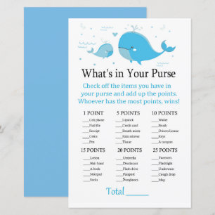 Papier Blue Whale Ce qui est dans votre jeu de sacs à mai