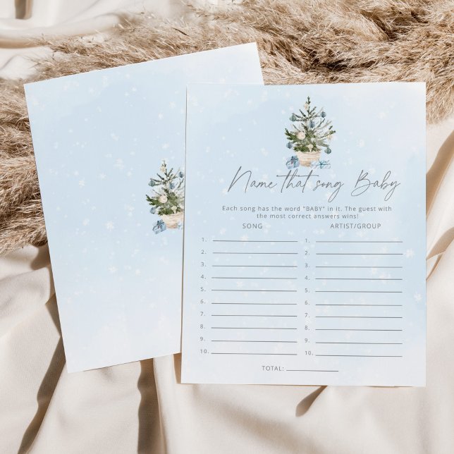 Papier Blue winter Nom cette chanson jeu de baby shower (Créateur téléchargé)