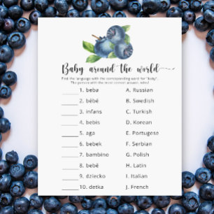 Papier Blueberries - Bébé autour du monde jeu