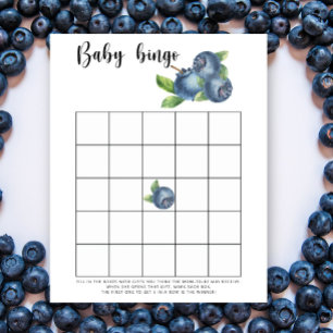 Papier Blueberry - Baby shower jeu de bingo