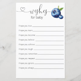 Papier Blueberry Berry Baby shower sucré souhaits pour bé