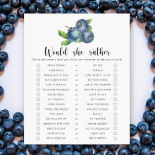 Papier Blueberry - Elle Plairait Baby shower Jeu