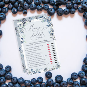Papier Blueberry maman ou papa Baby shower jeu