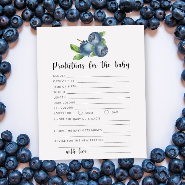 Papier Blueberry - prédictions et conseils pour bébé (Créateur téléchargé)