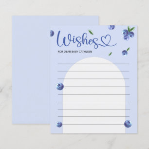 Papier Blueberry Sweet Baby shower d'aquarelle Voeux Jeu
