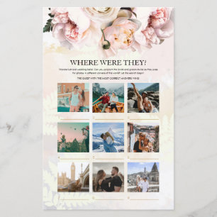 Papier Blush Floral Où étaient-ils le jeu nuptial
