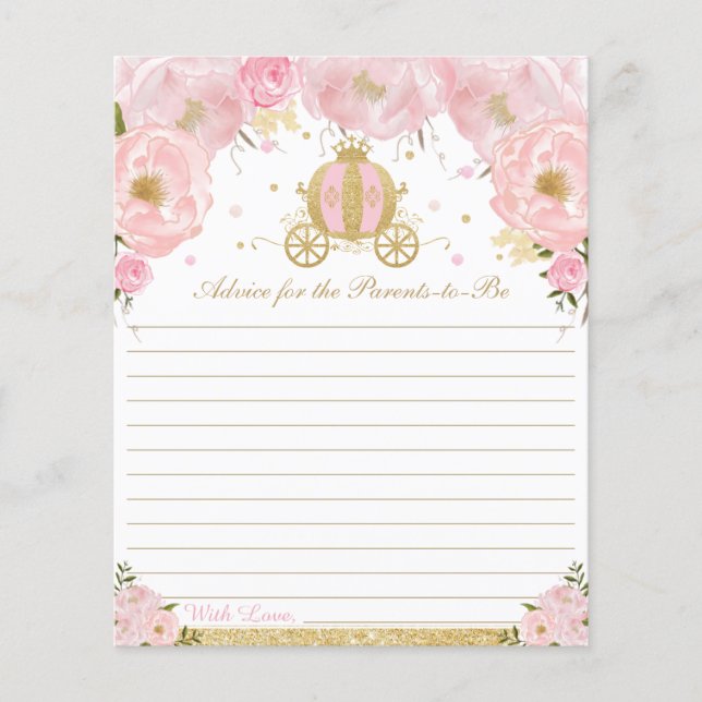 Papier Blush Floral Princess Baby Advice for Parents (Devant)