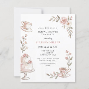 Papier Blush Rose Gold Tea Party Fête de Mariage à Petit
