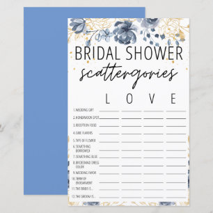Papier Bohême Blush Fête des mariées Scattergories Jeu