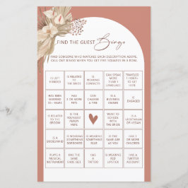 Papier Bohemian trouver l'invité bingo nuptiale douche je