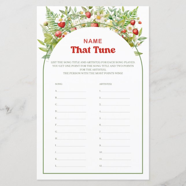 Papier Boho Arch Berry Sweet Nom Ce Jeu Tune (Devant)