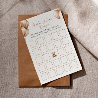 Papier Boho Bear Balloon Baby shower Bigo Jeu