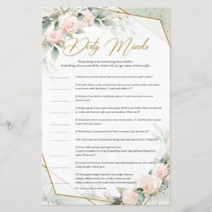 Papier Boho blush et verdure or Dirty Minds jeu