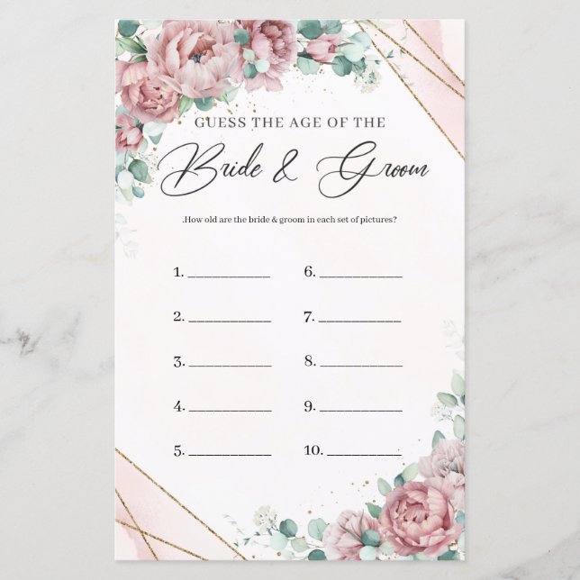 Papier Boho blush eucalyptus Devinez Le jeu de photos de  (Devant)