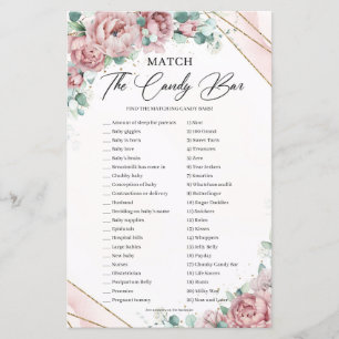Papier Boho blush floral eucalyptus Match The Candy Bar