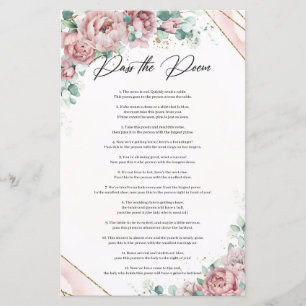 Papier Boho Blush pivoines florales eucalyptus Pass Le po