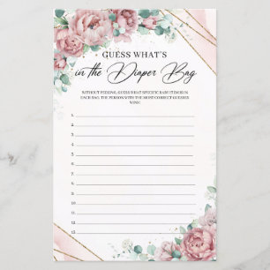 Papier Boho blush roses Devinez ce qui est dans le sac de