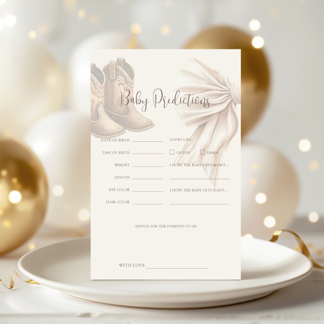 Papier Boho Bottes Ou Bows Genre Révéler Prédictions Du B (Créateur téléchargé)