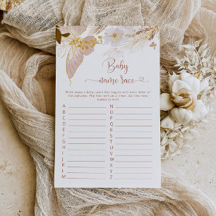 Papier Boho butterly baisers Baby name race baby game