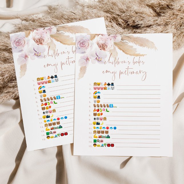 Papier Boho enfants livres émoticônes jeu pictionnaire (Créateur téléchargé)