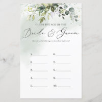 Boho Eucalyptus feuillage Devinez L'Age Photo Jeu