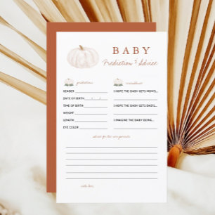 Papier Boho Fall Citrouille Baby Prediction et conseil